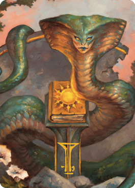 Guardian Naga Art Card (Gold-Stamped Signature) [Commander Legends: Battle for Baldur's Gate Art Series] | Gear Gaming Bentonville