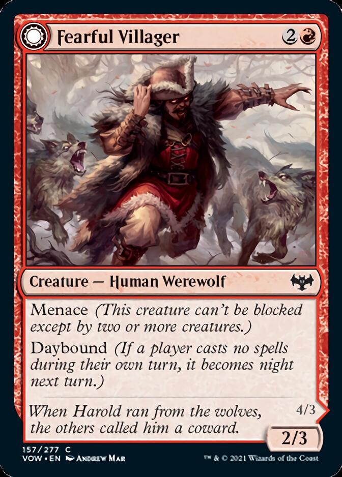 Fearful Villager // Fearsome Werewolf [Innistrad: Crimson Vow] | Gear Gaming Bentonville