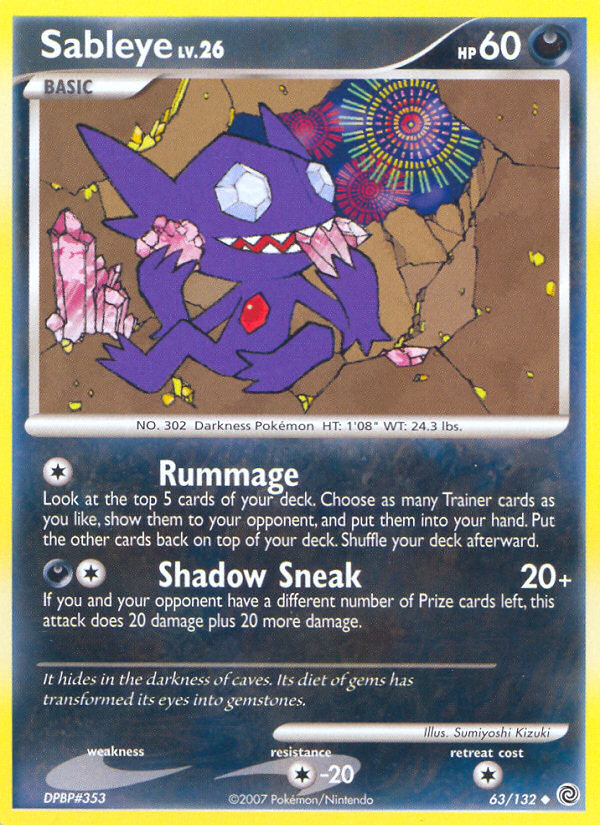 Sableye (63/132) [Diamond & Pearl: Secret Wonders] | Gear Gaming Bentonville