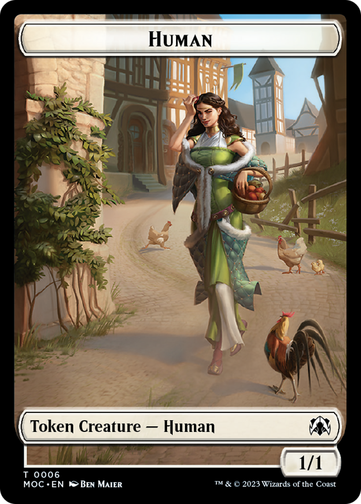 Zombie Knight // Human (6) Double-Sided Token [March of the Machine Commander Tokens] | Gear Gaming Bentonville