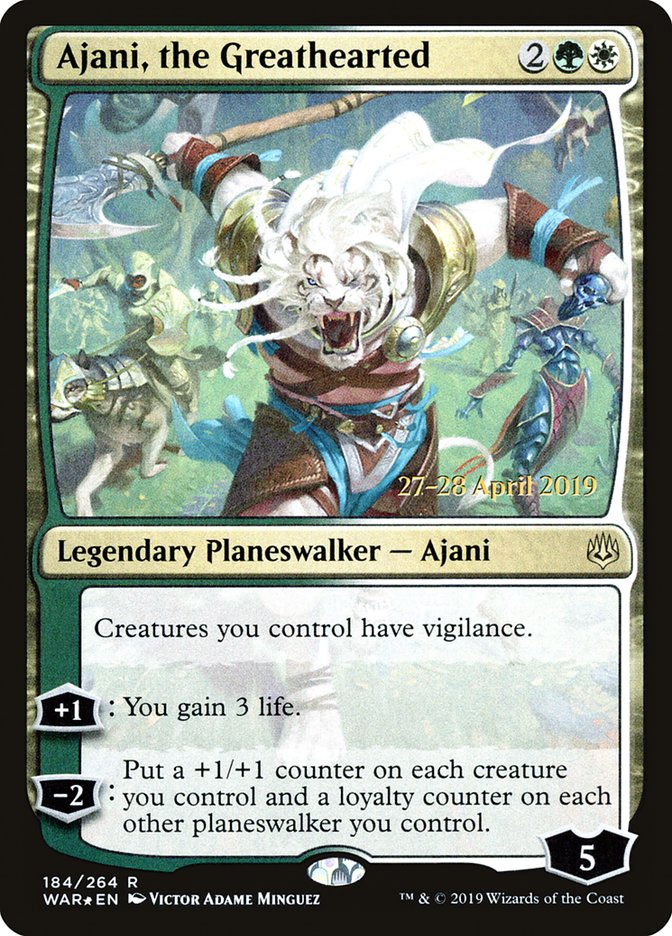 Ajani, the Greathearted  [War of the Spark Prerelease Promos] | Gear Gaming Bentonville