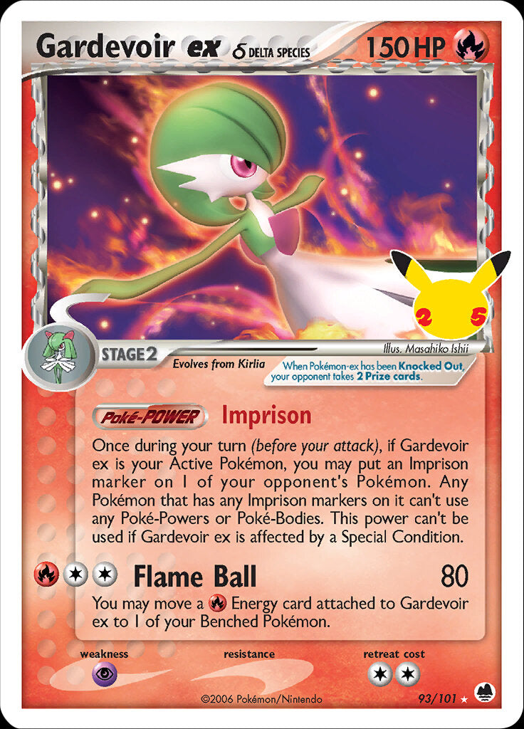 Gardevoir ex (93/101) (Delta Species) [Celebrations: 25th Anniversary - Classic Collection] | Gear Gaming Bentonville