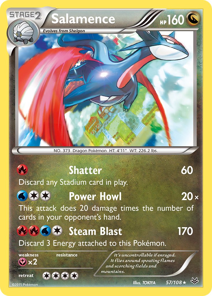 Salamence (57/108) (Theme Deck Exclusive) [XY: Roaring Skies] | Gear Gaming Bentonville