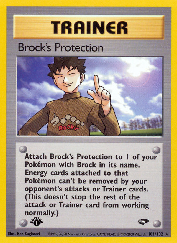 Brock's Protection (101/132) [Gym Challenge 1st Edition] | Gear Gaming Bentonville