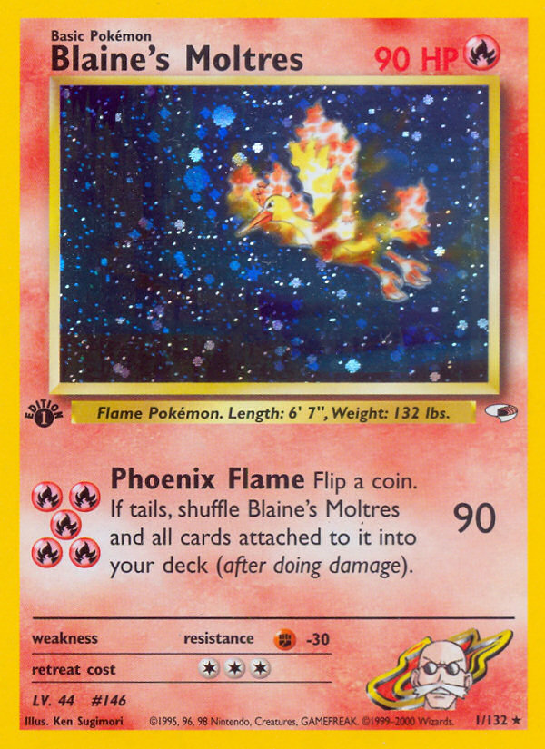 Blaine's Moltres (1/132) [Gym Heroes 1st Edition] | Gear Gaming Bentonville