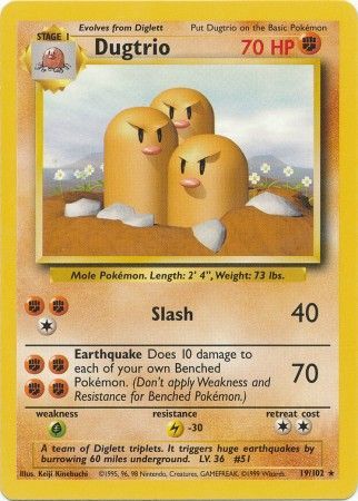 Dugtrio (19/102) [Base Set Unlimited] | Gear Gaming Bentonville