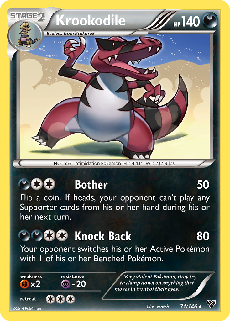 Krookodile (71/146) [XY: Base Set] | Gear Gaming Bentonville