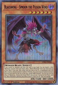 Blackwing - Simoon the Poison Wind (Blue) [LDS2-EN040] Ultra Rare | Gear Gaming Bentonville