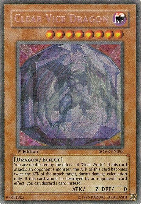 Clear Vice Dragon [SOVR-EN098] Secret Rare | Gear Gaming Bentonville