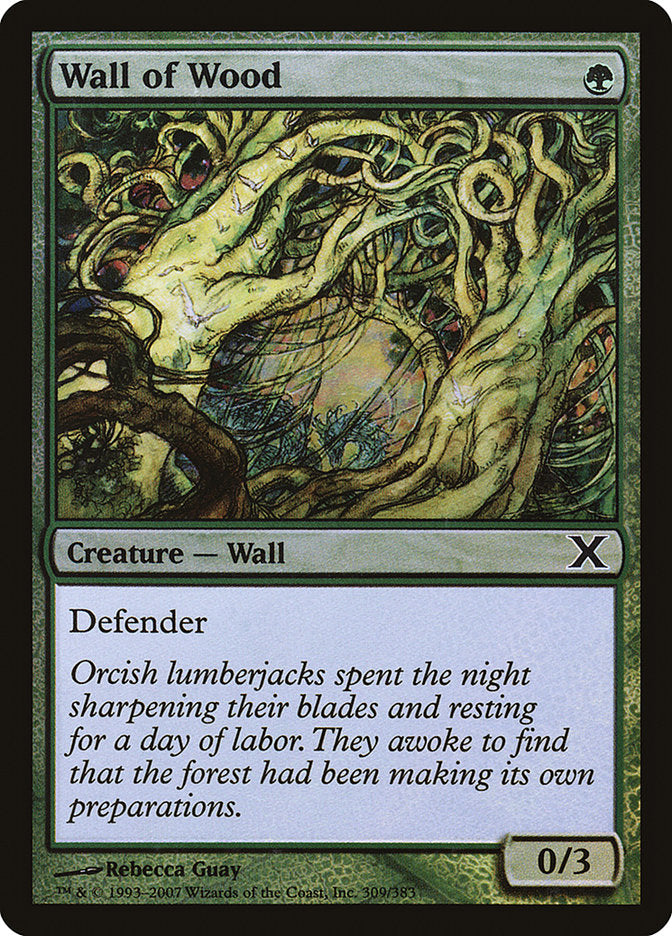 Wall of Wood (Premium Foil) [Tenth Edition] | Gear Gaming Bentonville