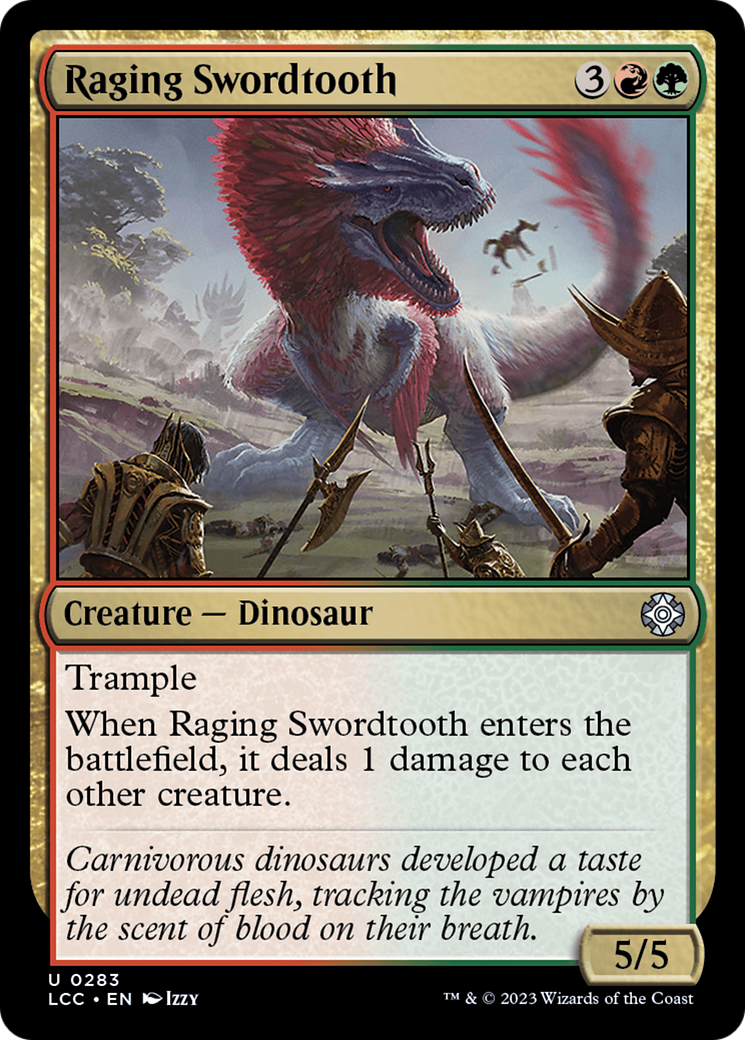 Raging Swordtooth [The Lost Caverns of Ixalan Commander] | Gear Gaming Bentonville