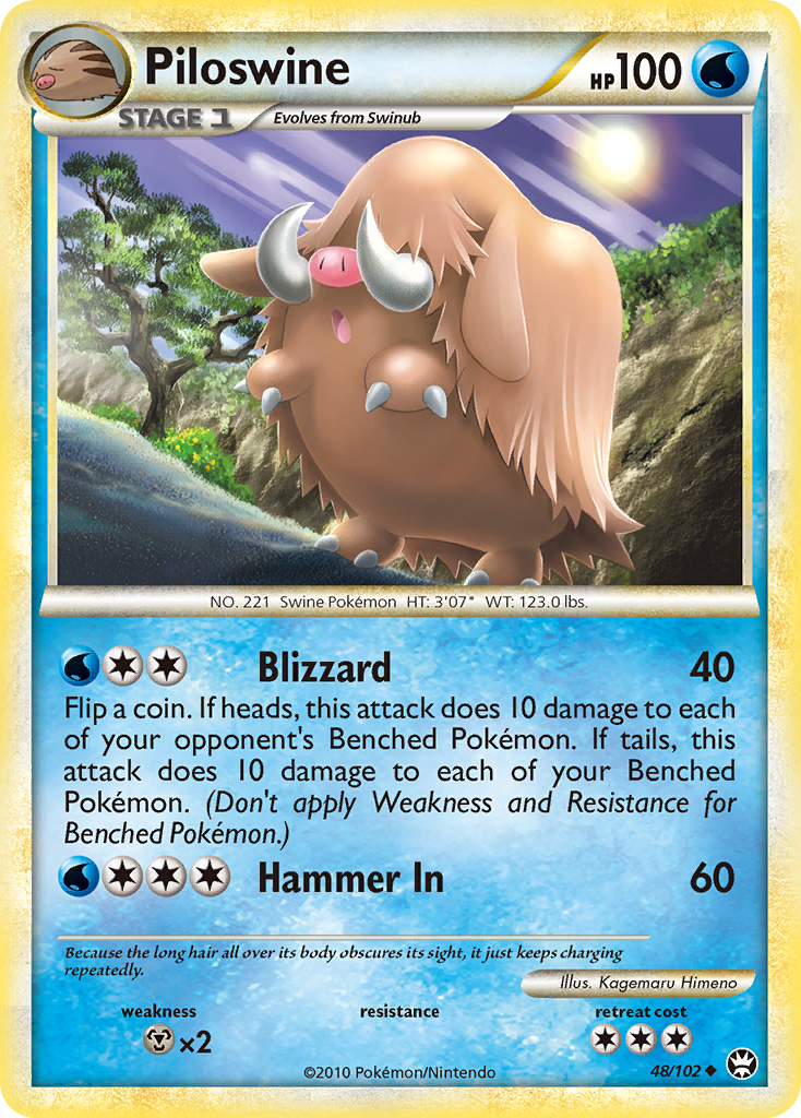 Piloswine (48/102) [HeartGold & SoulSilver: Triumphant] | Gear Gaming Bentonville