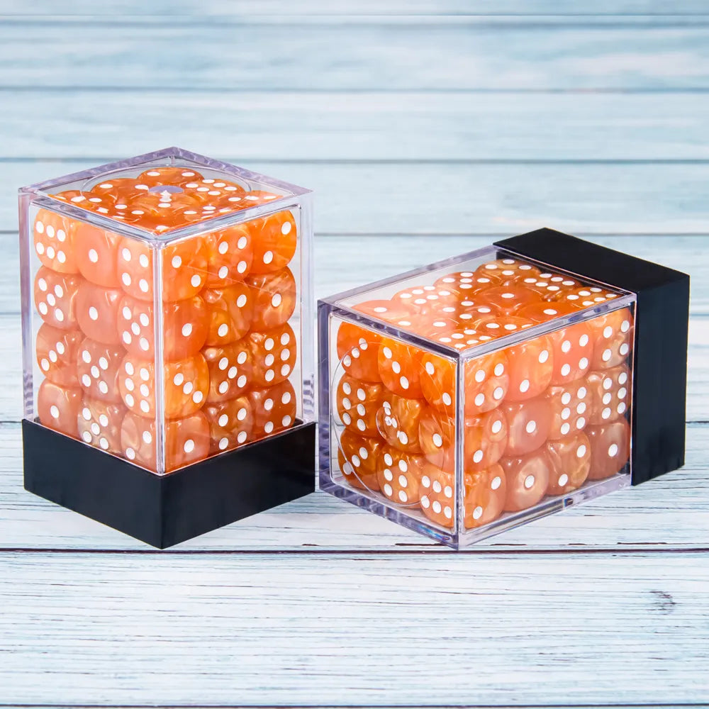 Orange Pearl 12mm D6 block of 36 dice | Gear Gaming Bentonville