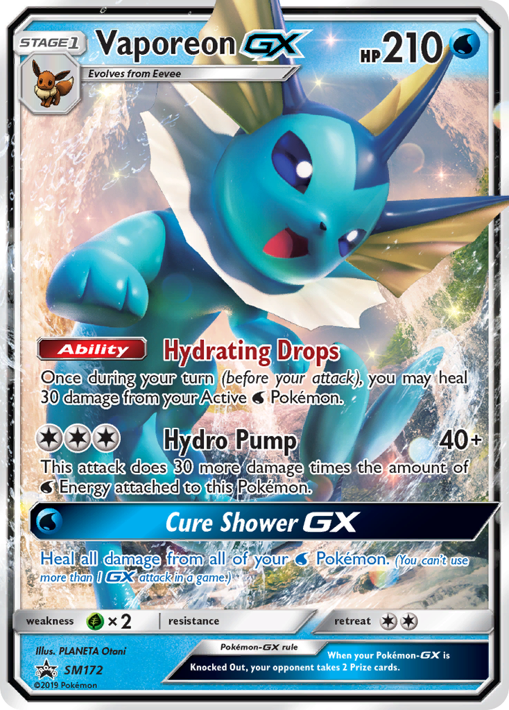 Vaporeon GX (SM172) [Sun & Moon: Black Star Promos] | Gear Gaming Bentonville