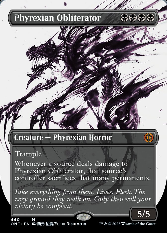 Phyrexian Obliterator (Borderless Ichor Step-and-Compleat Foil) [Phyrexia: All Will Be One] | Gear Gaming Bentonville