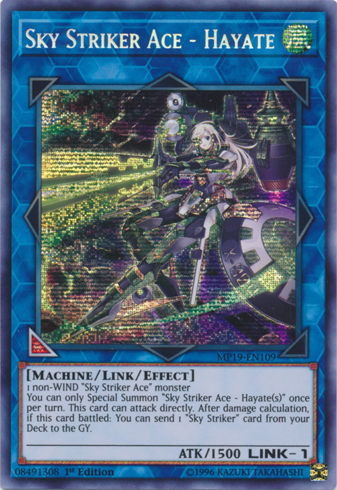 Sky Striker Ace - Hayate [MP19-EN109] Prismatic Secret Rare | Gear Gaming Bentonville