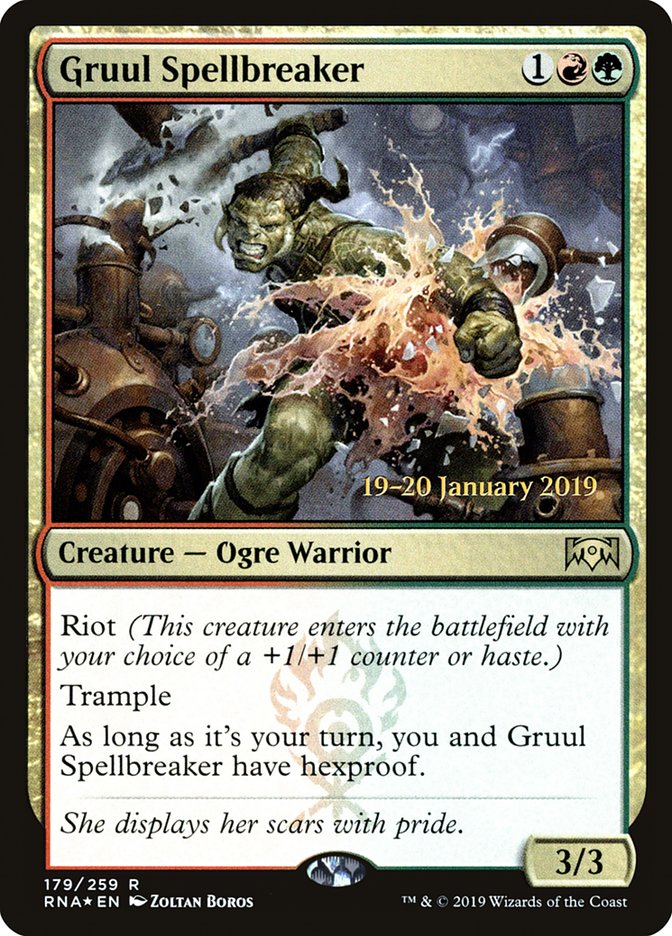 Gruul Spellbreaker [Ravnica Allegiance Prerelease Promos] | Gear Gaming Bentonville