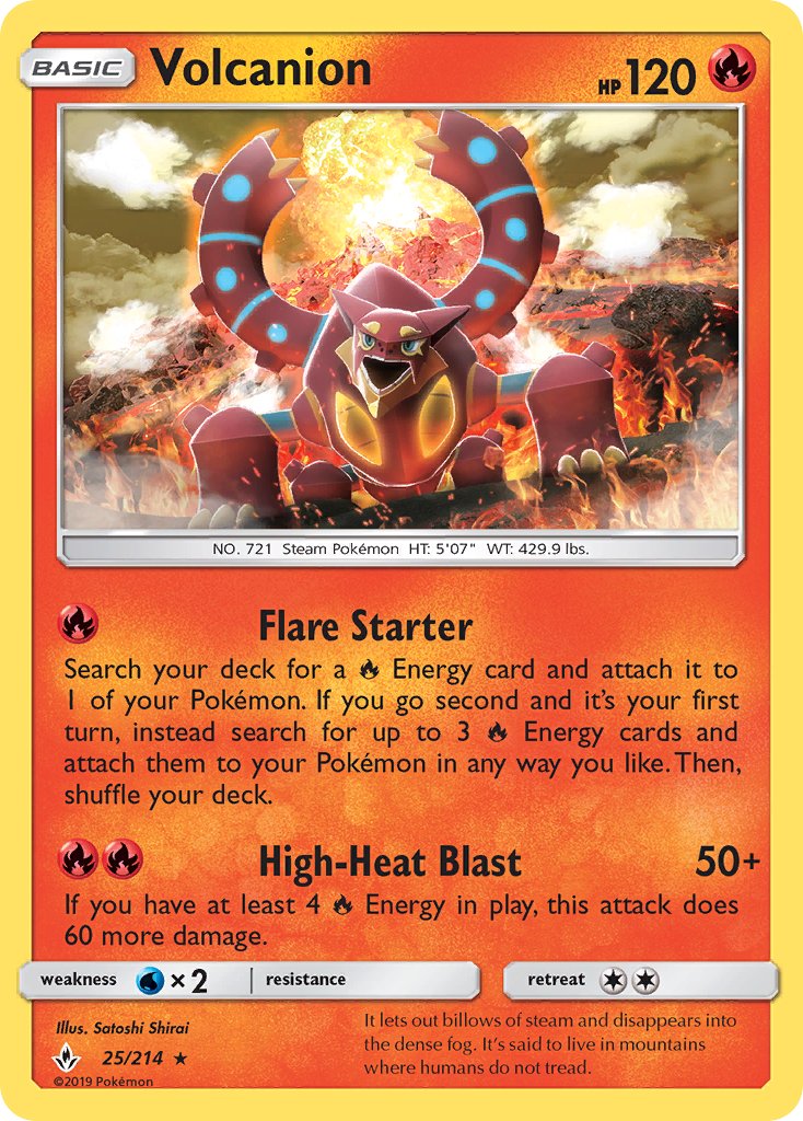 Volcanion (25/214) (Theme Deck Exclusive) [Sun & Moon: Unbroken Bonds] | Gear Gaming Bentonville