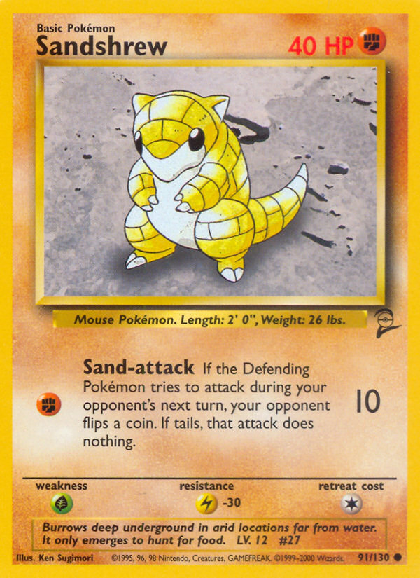 Sandshrew (91/130) [Base Set 2] | Gear Gaming Bentonville