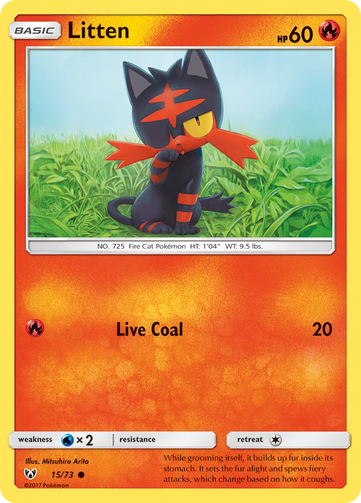 Litten (15/73) [Sun & Moon: Shining Legends] | Gear Gaming Bentonville