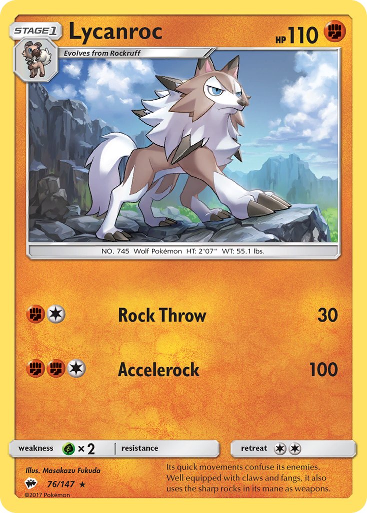 Lycanroc (76/147) (Theme Deck Exclusive) [Sun & Moon: Burning Shadows] | Gear Gaming Bentonville