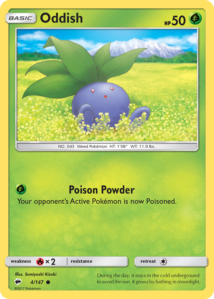 Oddish (4/147) [Sun & Moon: Burning Shadows] | Gear Gaming Bentonville