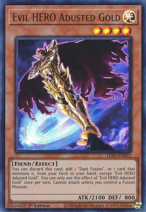 Evil HERO Adusted Gold [LDS3-EN025] Ultra Rare | Gear Gaming Bentonville