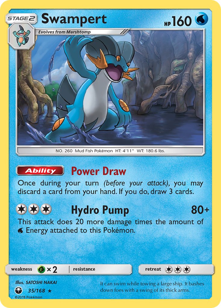 Swampert (35/168) (Theme Deck Exclusive) [Sun & Moon: Celestial Storm] | Gear Gaming Bentonville