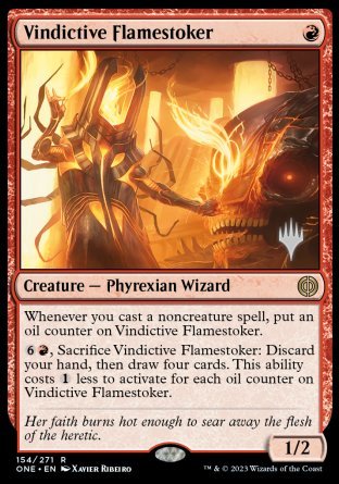 Vindictive Flamestoker (Promo Pack) [Phyrexia: All Will Be One Promos] | Gear Gaming Bentonville