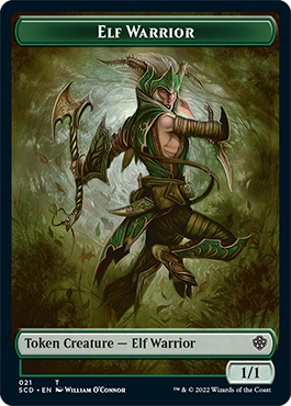 Elf Warrior // Soldier Double-Sided Token [Starter Commander Decks] | Gear Gaming Bentonville