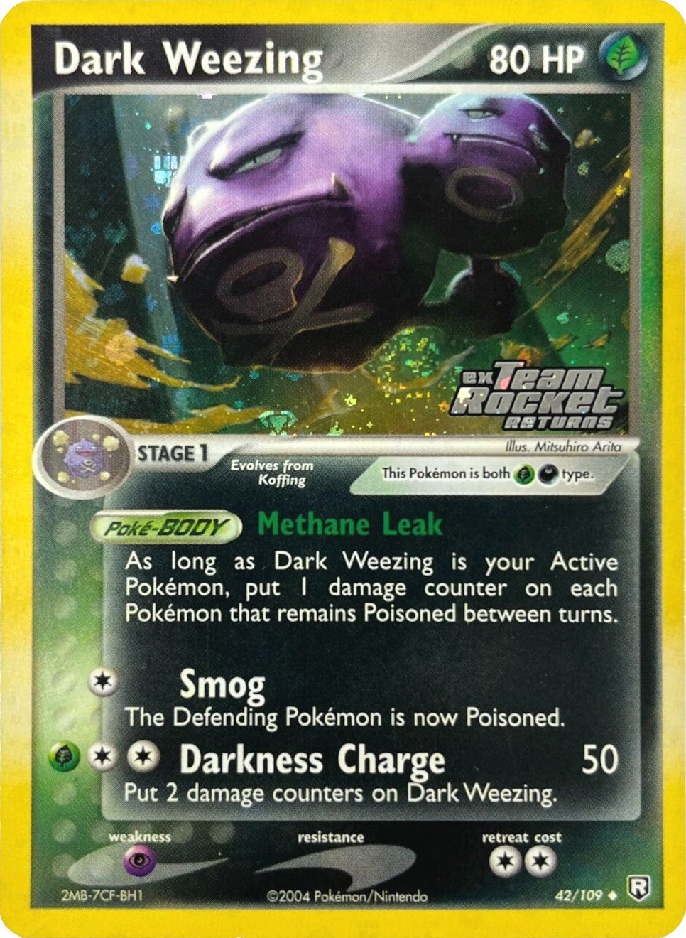 Dark Weezing (42/109) (Stamped) [EX: Team Rocket Returns] | Gear Gaming Bentonville