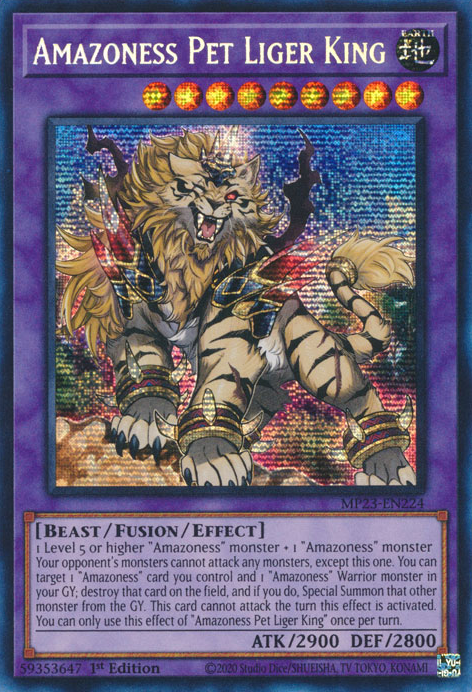 Amazoness Pet Liger King [MP23-EN224] Prismatic Secret Rare | Gear Gaming Bentonville