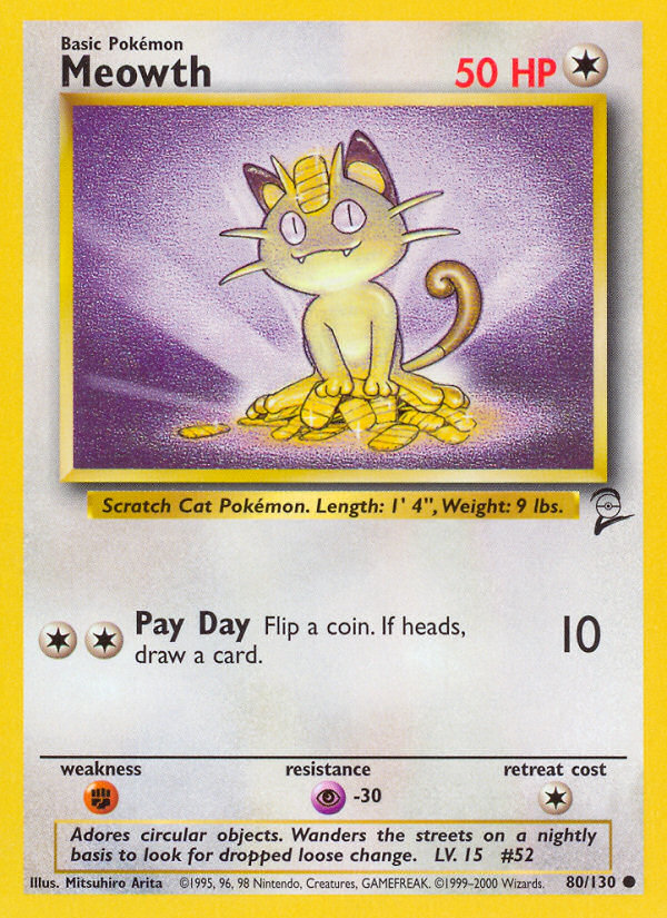 Meowth (80/130) [Base Set 2] | Gear Gaming Bentonville