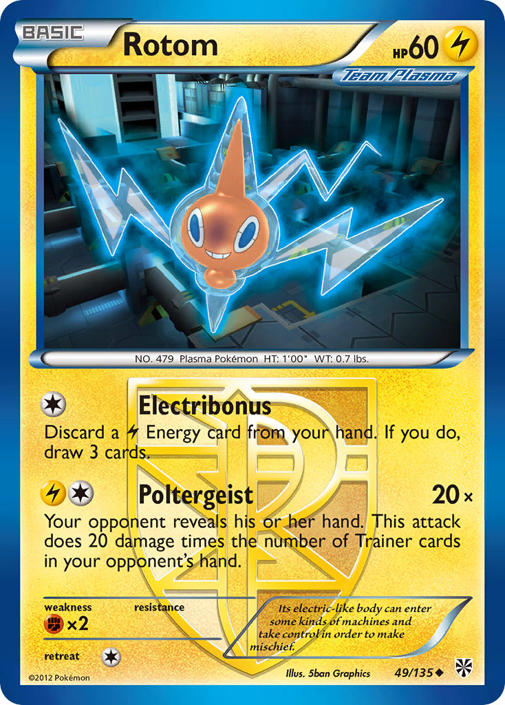 Rotom (49/135) [Black & White: Plasma Storm] | Gear Gaming Bentonville