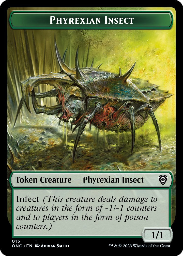 Phyrexian Wurm // Phyrexian Insect Double-Sided Token [Phyrexia: All Will Be One Commander Tokens] | Gear Gaming Bentonville