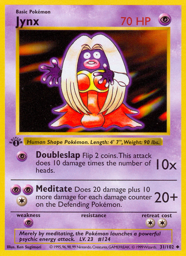 Jynx (31/102) (Shadowless) [Base Set 1st Edition] | Gear Gaming Bentonville