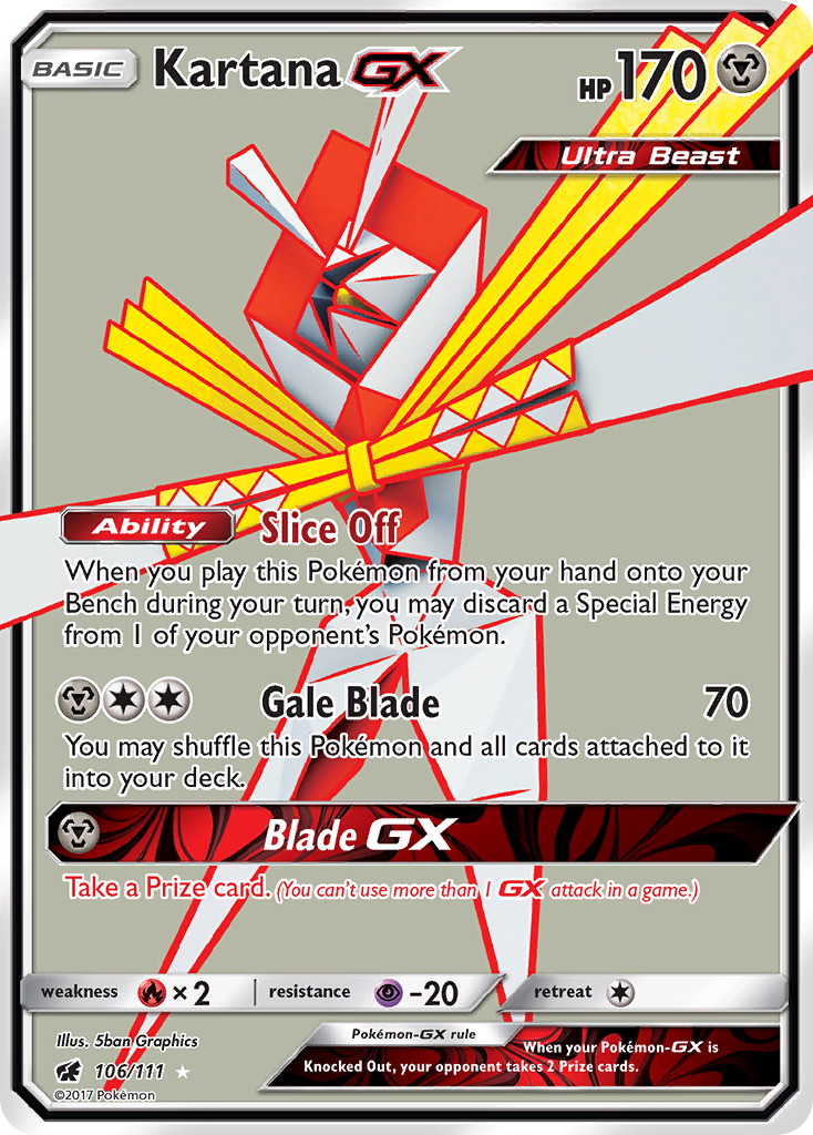 Kartana GX (106/111) [Sun & Moon: Crimson Invasion] | Gear Gaming Bentonville