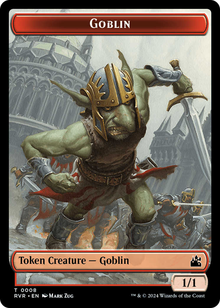 Goblin (0008) // Wurm Double-Sided Token [Ravnica Remastered Tokens] | Gear Gaming Bentonville