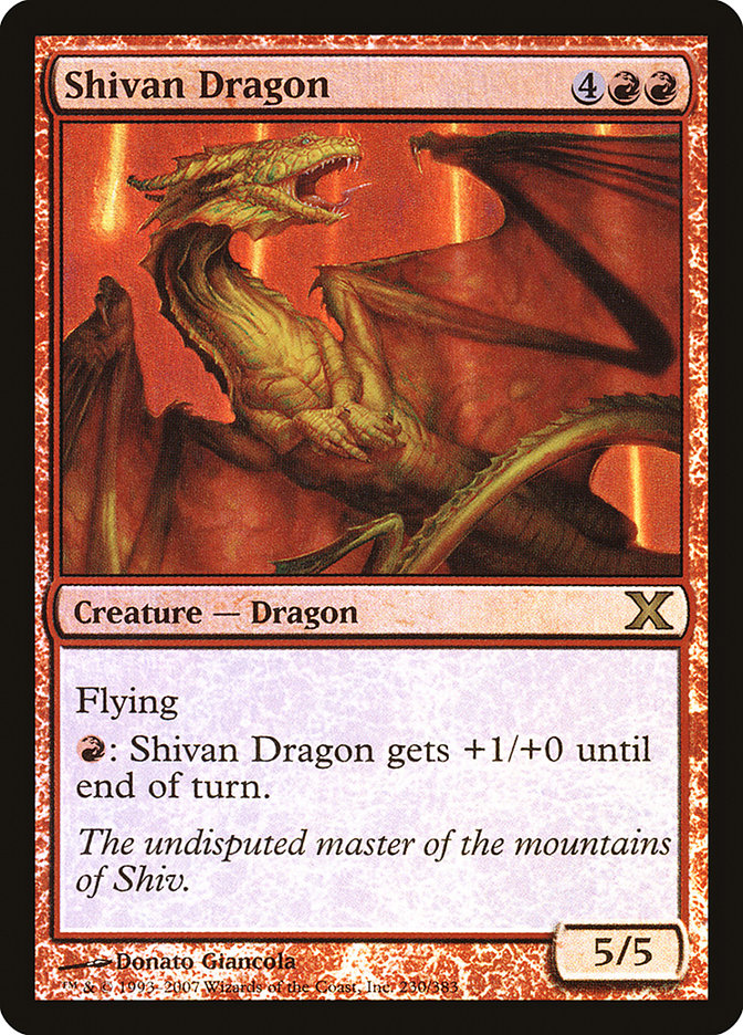 Shivan Dragon (Premium Foil) [Tenth Edition] | Gear Gaming Bentonville