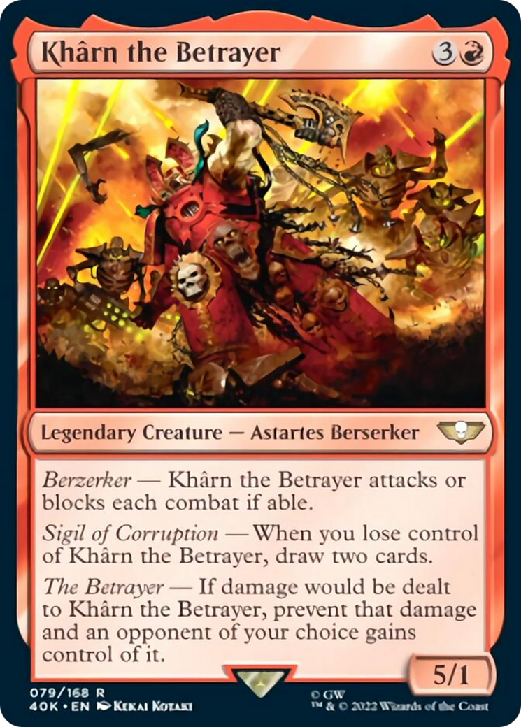 Kharn the Betrayer (Surge Foil) [Universes Beyond: Warhammer 40,000] | Gear Gaming Bentonville