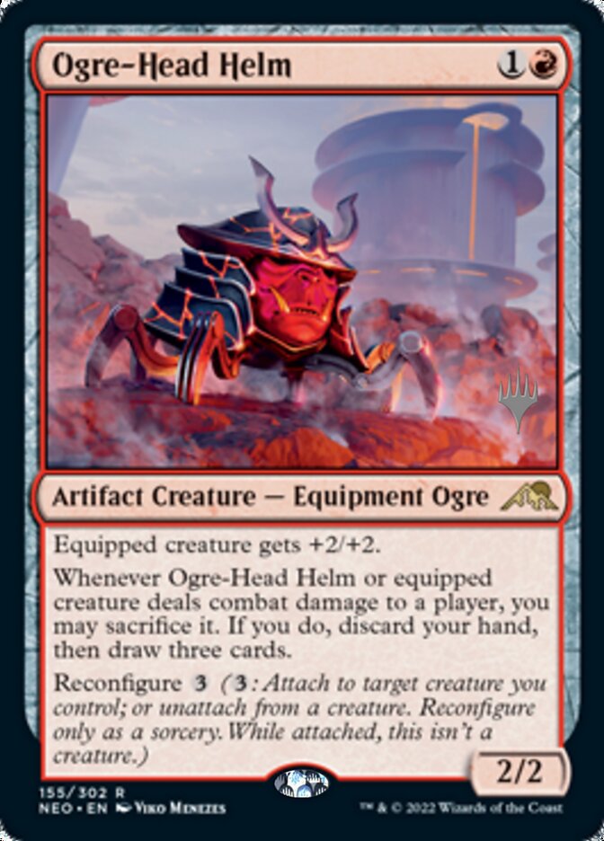 Ogre-Head Helm (Promo Pack) [Kamigawa: Neon Dynasty Promos] | Gear Gaming Bentonville