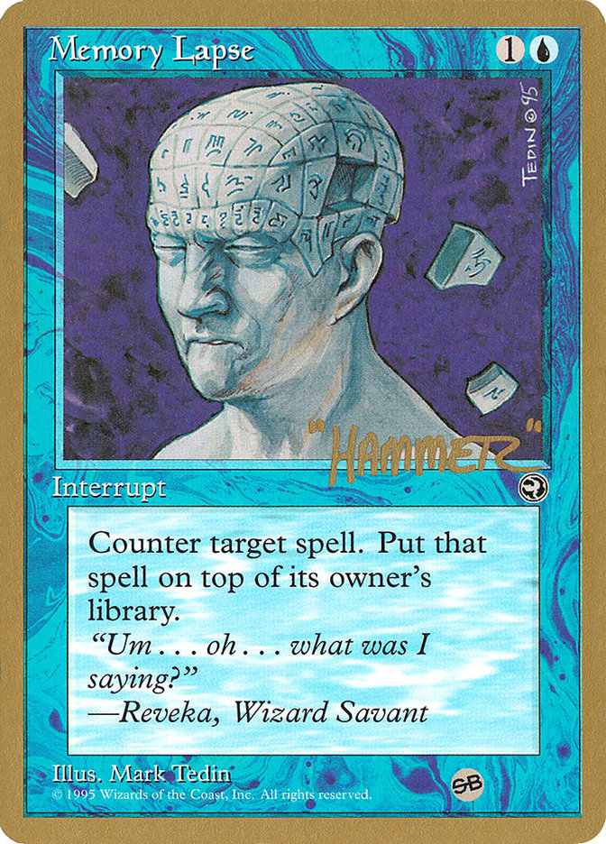 Memory Lapse (Runes) (Shawn "Hammer" Regnier) (SB) [Pro Tour Collector Set] | Gear Gaming Bentonville