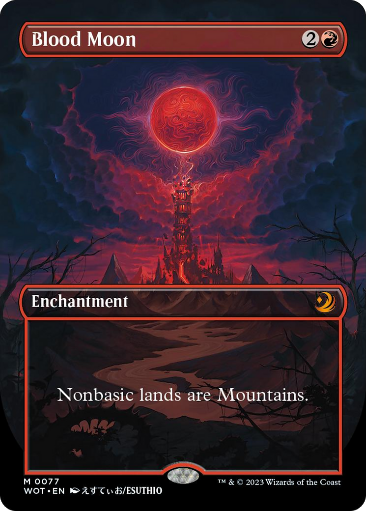 Blood Moon (Anime Borderless) [Wilds of Eldraine: Enchanting Tales] | Gear Gaming Bentonville