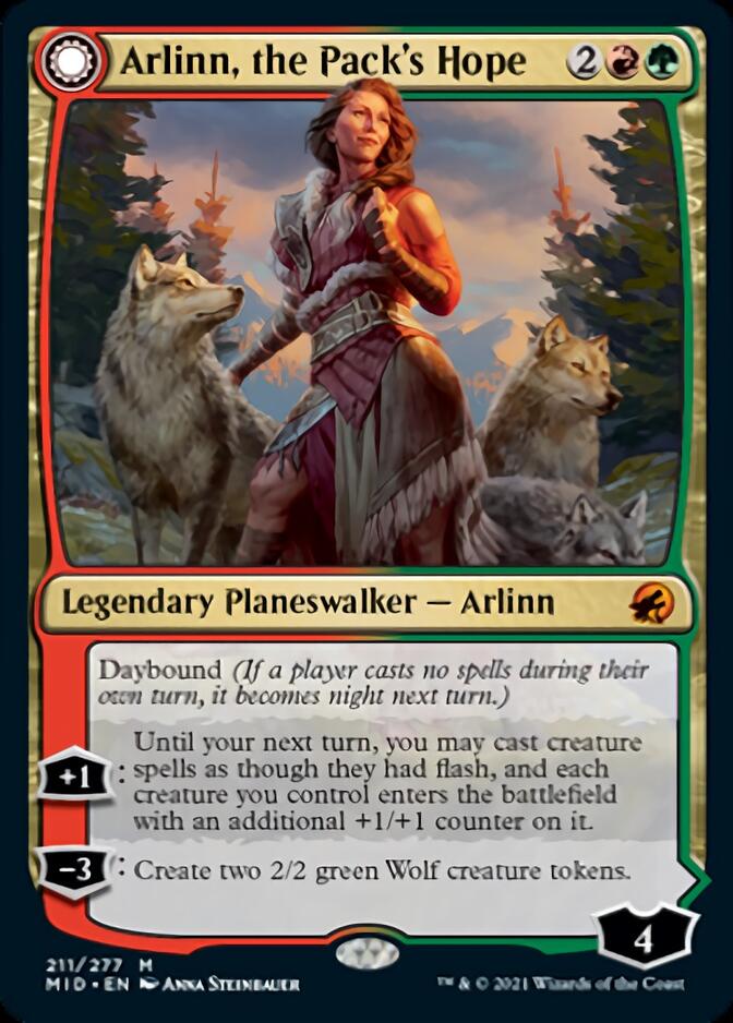 Arlinn, the Pack's Hope // Arlinn, the Moon's Fury [Innistrad: Midnight Hunt] | Gear Gaming Bentonville