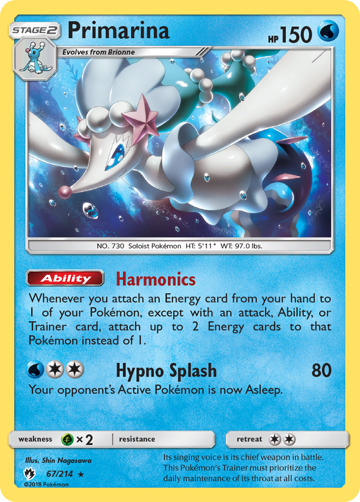 Primarina (67/214) [Sun & Moon: Lost Thunder] | Gear Gaming Bentonville