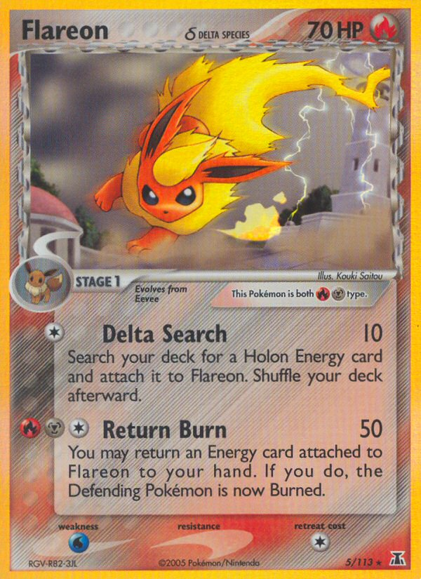 Flareon (5/113) (Delta Species) [EX: Delta Species] | Gear Gaming Bentonville