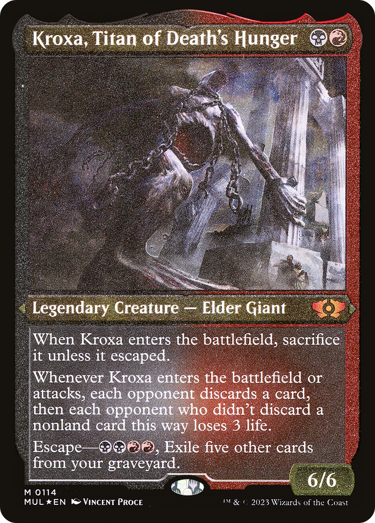 Kroxa, Titan of Death's Hunger (Foil Etched) [Multiverse Legends] | Gear Gaming Bentonville