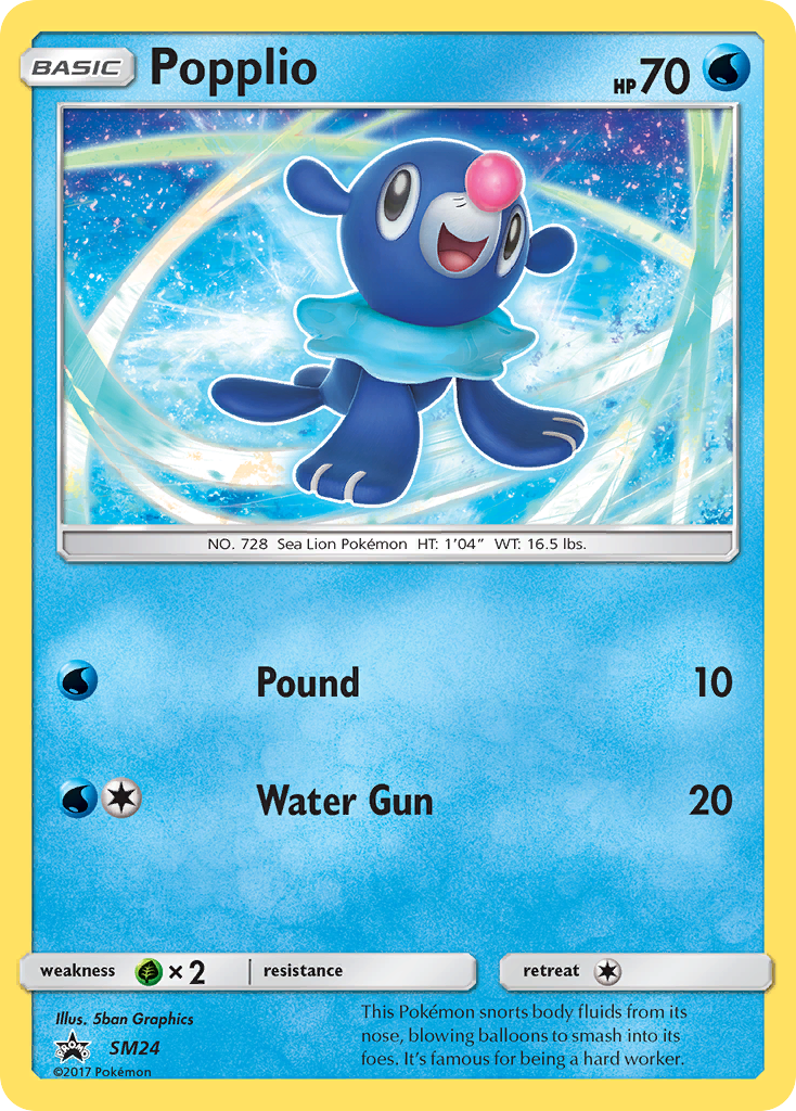 Popplio (SM24) [Sun & Moon: Black Star Promos] | Gear Gaming Bentonville