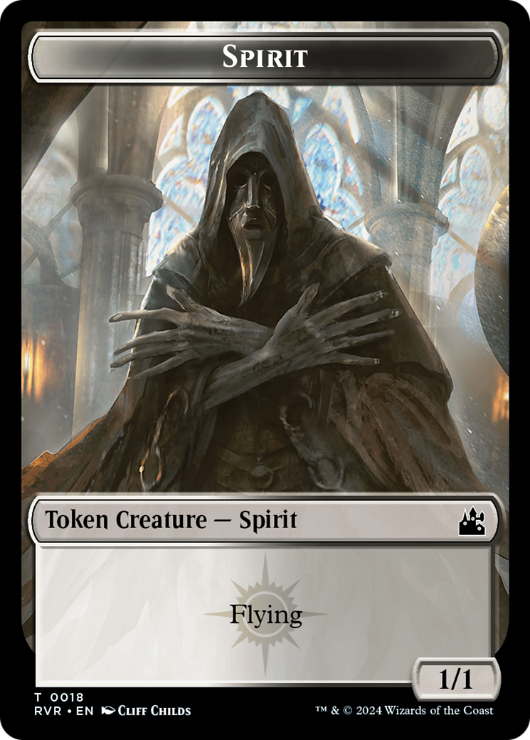 Spirit (0018) // Voja Double-Sided Token [Ravnica Remastered Tokens] | Gear Gaming Bentonville