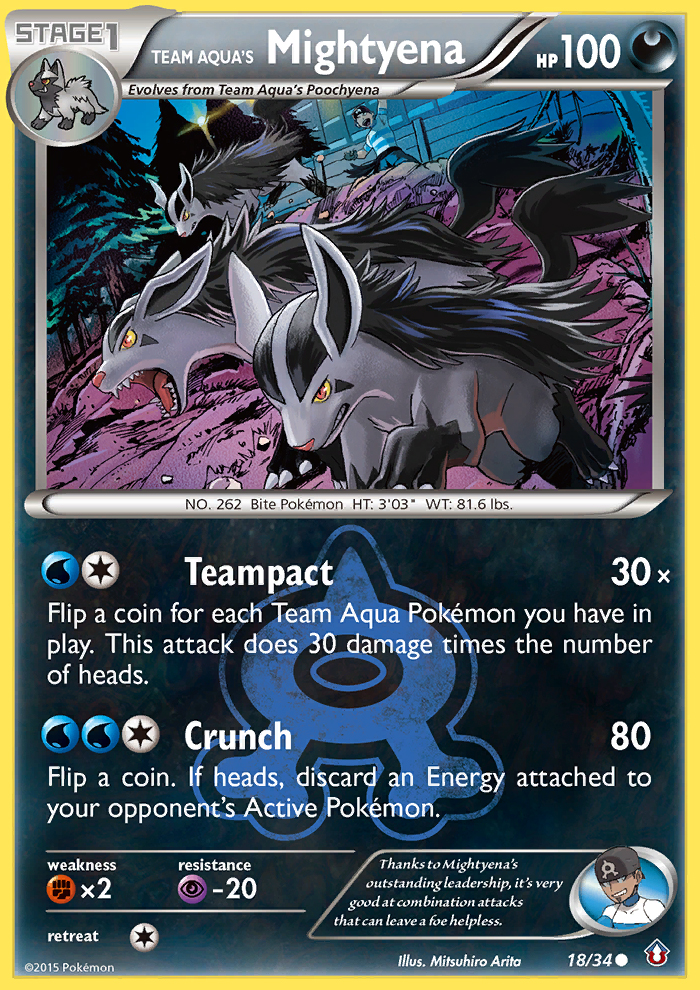 Team Aqua's Mightyena (18/34) [XY: Double Crisis] | Gear Gaming Bentonville